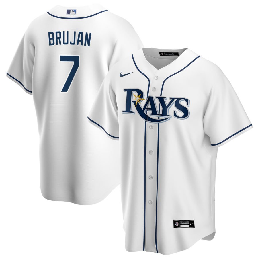 Vidal Bruján 7 Tampa Bay Rays Home Team Men Jersey - White - Dingeas