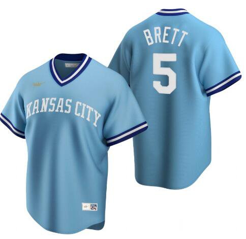 Youth Kansas City Royals George Brett 5 Light Blue Alternate