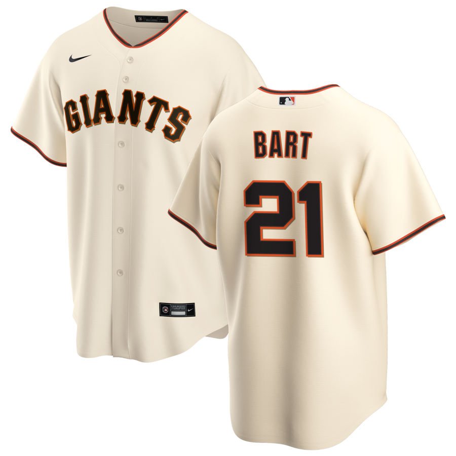 Mens Nike San Francisco Giants JOEY BART Baseball JERSEY CREAM –