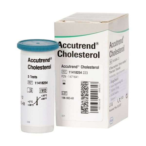 ROCHE ACCUTREND Cholesterol 25 Test Strips for Control CHOLESTEROL