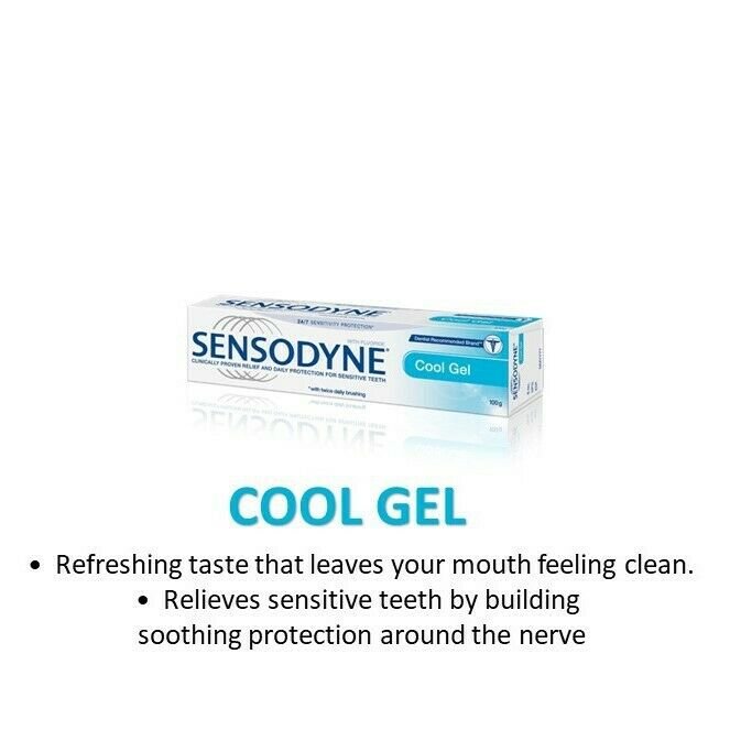 SENSODYNE Toothpaste Cool Gel Cavity Prevention 6 x 100g (Free 3x