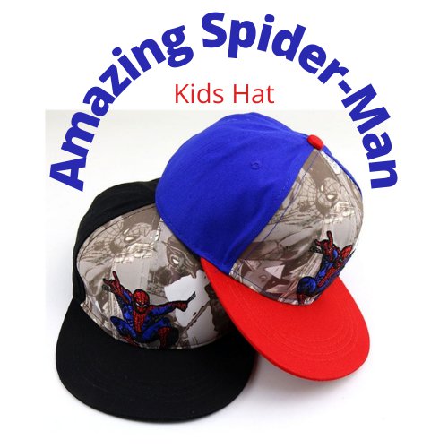 Kids Hat Spider-man Snapback Cap Boys Girls Superhero Comic Adjustable Sport Cap