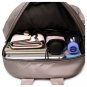 Women's Backpack Patent Leather 3 Zip Bag Fashion Designer Girls Shoulder Bag (Black)