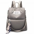 Women's Backpack Bag Premium Patent Leather Ladies Bag Fashion Designer Girls Shoulder Bag (Grey)