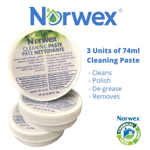 Norwex Cleaning Paste Polish Cleans Stain Rust Dirt Removal 74ml - 2.5 fl oz x 3