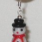 Lampwork Artglass Snowman Dangle Earrings