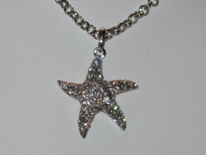 Designer Style Austrian Crystal Starfish Necklace