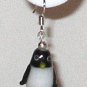 Lampwork Artglass Penguin Dangle Earrings