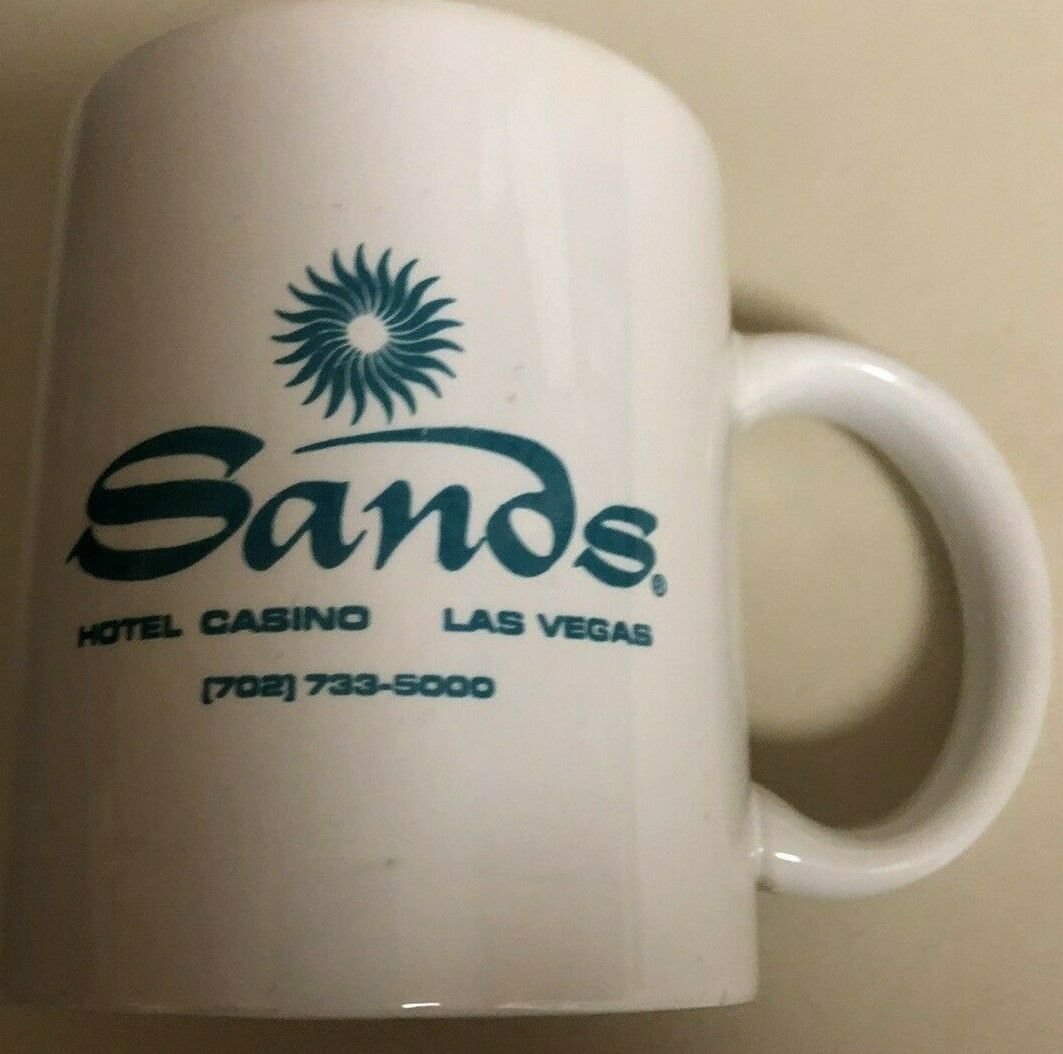 Sands Hotel Casino Las Vegas Coffee Mug Ceramic Cup 8 oz Closed, Torn Down