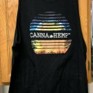 Canna Hemp ( XL ) Muscle Sleeveless T Shirt Black