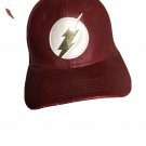 DC Comics The Flash Faux Leather Snapback Hat Cap Red Gold Metal Logo