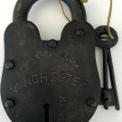 Winchester Repeating Arms Lock Padlock, 3" x 5" Working Lock With 2 Keys