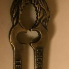 Antique Solid Brass Rooster Chicken Ranch Tx  Nut Cracker