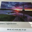 Rechiato Sunset Lighthouse 1000 Pc Puzzle W/ Poster