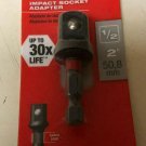 MILWAUKEE 48325032 SHOCKWAVE SQUARE IMPACT SOCKET ADAPTOR 1/4 Hex to 1/2 INCH