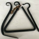 Dinner Bell - Old West Style Triangle - w/Ringer, Thong, Mounting Bracket