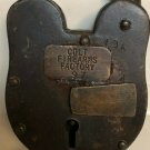 Colt Firearms Factory 3" x 5" Cast Iron Lock & Keys With Antique Finish
