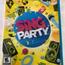 Sing Party (Nintendo Wii U, 2012) Perfect Condition W/ Manual, No mic