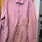 UNTUCKit Mens Linen Long Sleeve Button Up Shirt Size XL Slim Fit Wrinkle Free