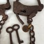 Alcatraz Prison Handcuffs, Iron Adjustable Cuffs with Chain & Antique Finish