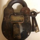 Winchester Firearms Factory 3" x 5" Cast Iron Lock & Keys With Antique Finish