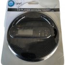 ONN Portable CD Player & FM Radio ONB15AV201 (Black) W/ Headphones Tested/Works