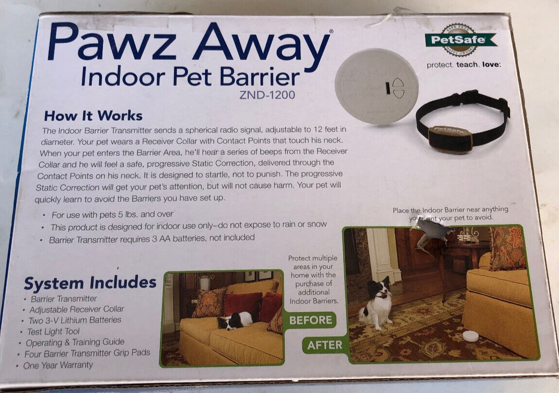 Petsafe Pawz Away Indoor Pet Barrier Wireless Keep Dogs Cat OUT ZND1200
