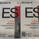 New Lot of 2 Sony ES L-750 Beta Dynamicron Video Cassette Tape Factory Sealed