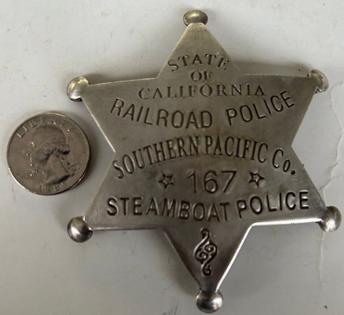 Vintage California Railroad & steamboat police southern pacific