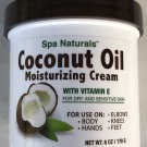 Coconut Oil Moisturizing Cream Vitamin E/Dry Sensitive Skin/Spa Naturals/6 oz