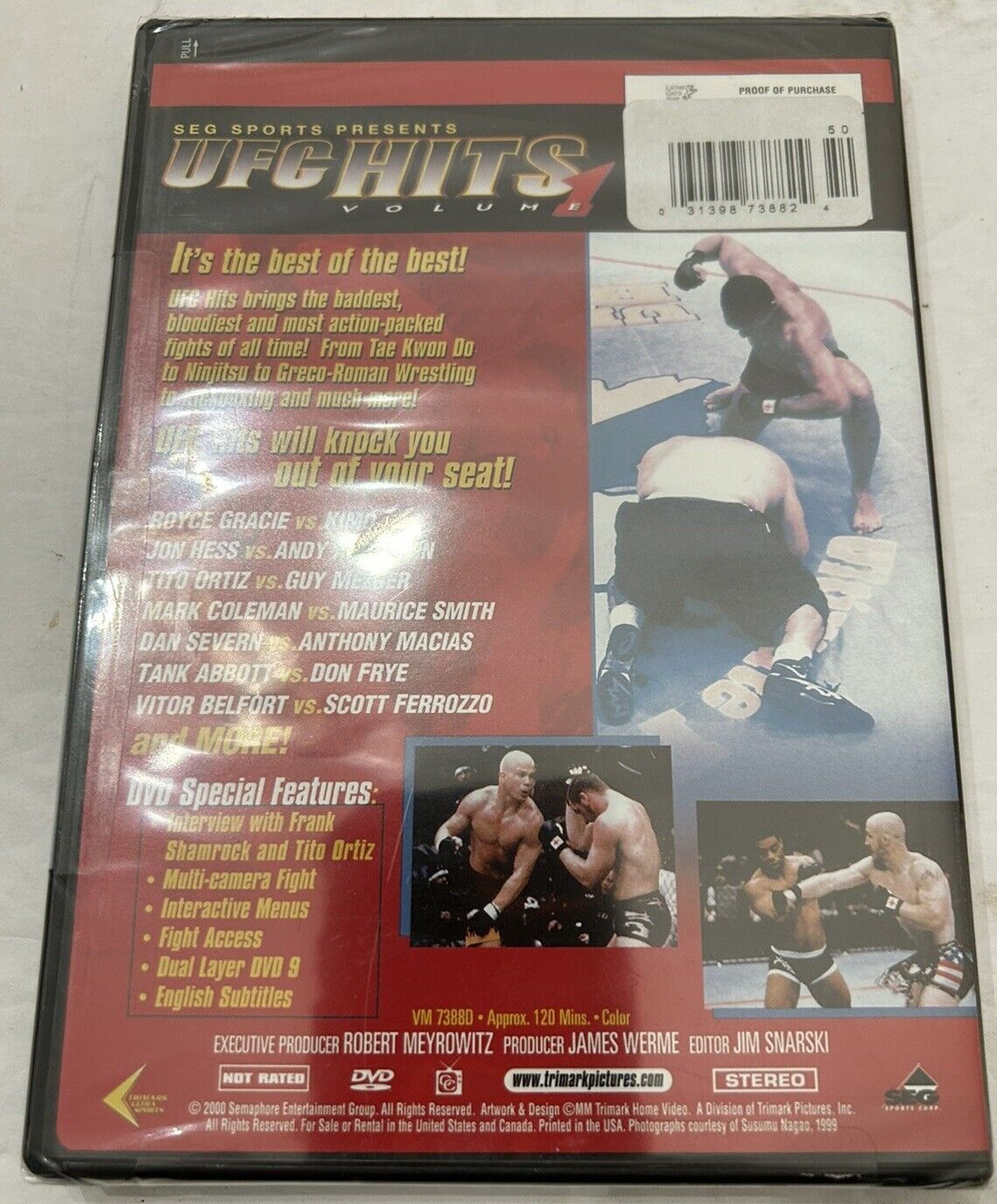 UFC Hits 1 (DVD, 2000)