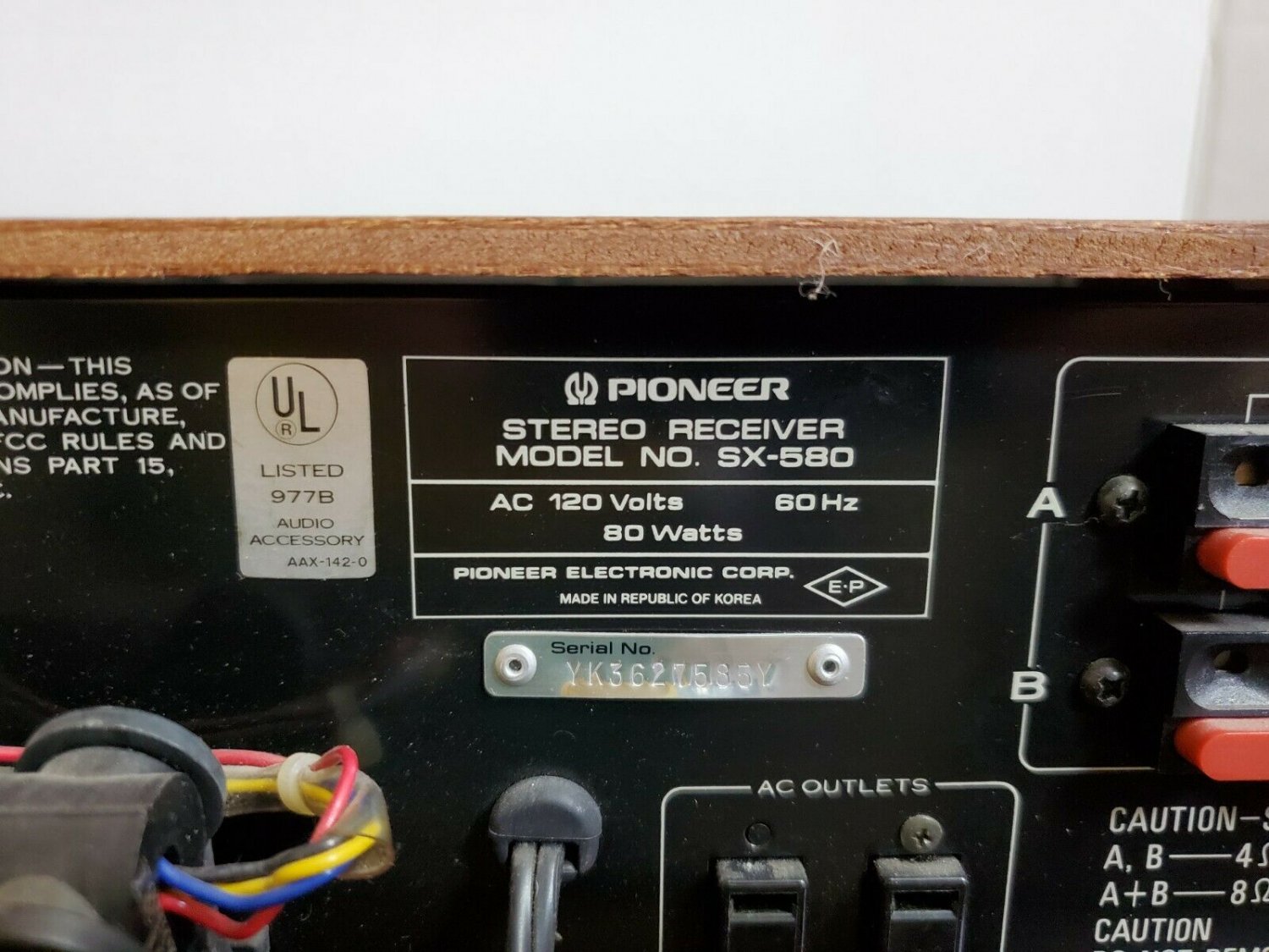 Vintage 1970 S Pioneer Sx 580 Vintage Am Fm Stereo Receiver Audiophile
