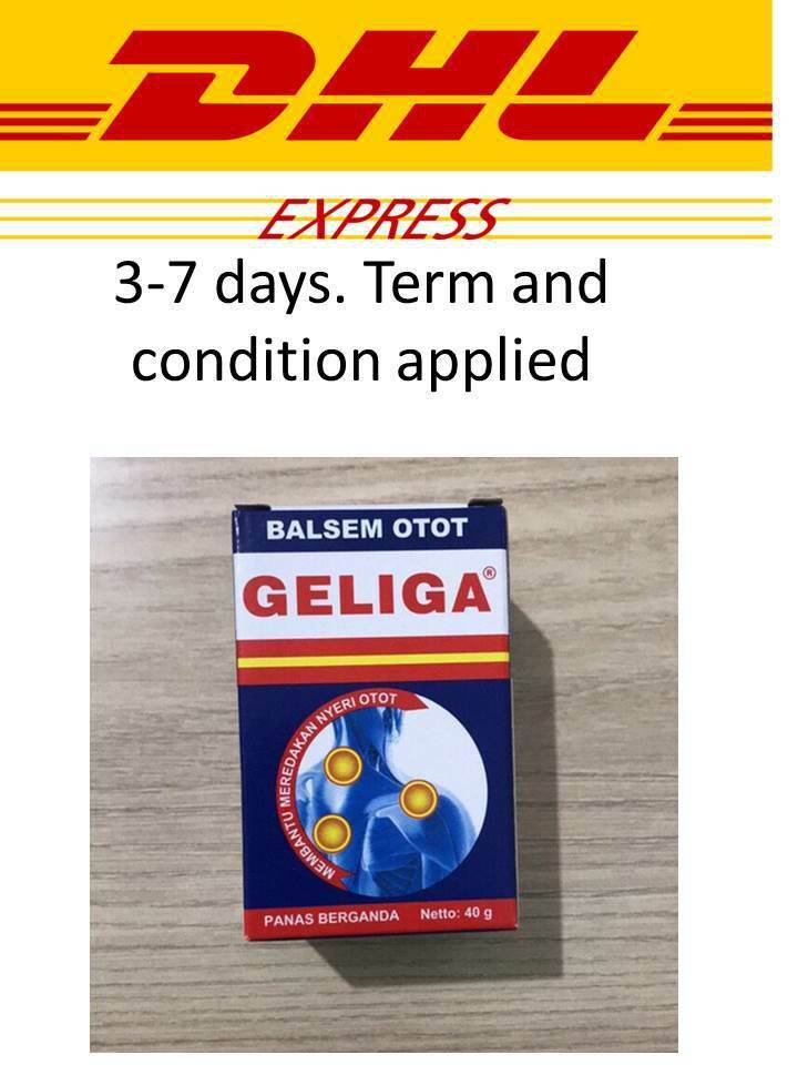 4 pcs Balsem Otot Geliga (Geliga Muscular Balm) 40 gr Sent Express Methode