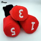 SHOPGO Red 135 Golf Woods Headcovers For Driver Fairway Woods 3pcs/lot Club