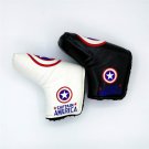 New Captain America Putter HeadCover Waterproof Golf Leather Cover For Putter