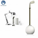 Novelty Golf Ball Pen Stand Holder with Black Ink Wedge Club Pen for Desk