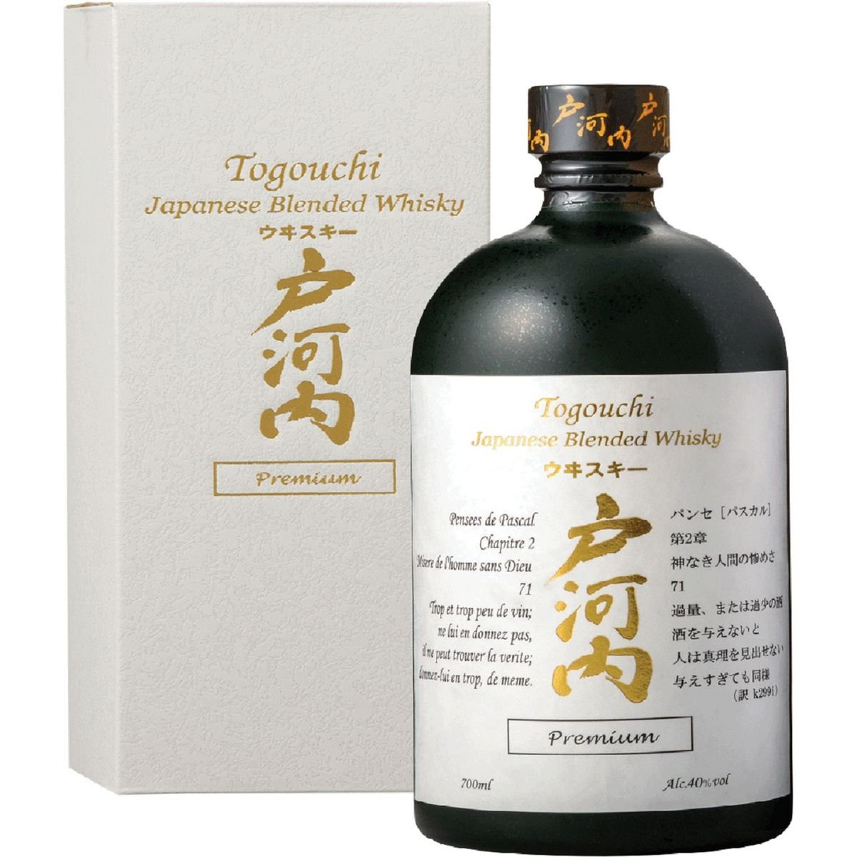 Blended whiskey 70 cl The 70 cl bottle + the case TOGOUCHI