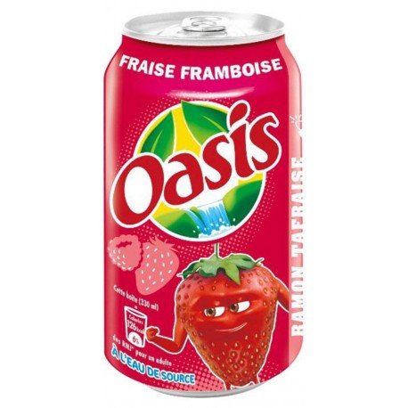 Oasis Strawberry Raspberry Spring Water Drink 33 cl x 24