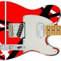 EVH Hard Rock Metal Guitar God Red Black White Stripes Version 1 Guitar Skin