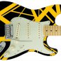 Hard Rock Metal Guitar God Black Yellow Stripes Version 10 Guitar Skin