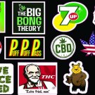18 Weed Marijuana Cannabis 420 Fun Vinyl Stickers H 18 Weed Marijuana Cannabis 420 Fun Vinyl Stickers H