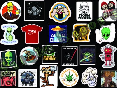 22 individual weed theme 420 Vinyl Sticker Decals F