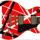 Hard Rock Metal Guitar God Red Black White Stripes Version 4 Guitar Skin Hard Rock Metal Guitar God Red Black White Stripes Version 4 Guitar Skin