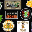 16 Weed Marijuana Dab Shatter Cannabis Chronic 420 Dabs Fun Vinyl Stickers D