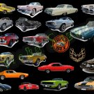 21 individual Hot Muscle Cars Vinyl Sticker Decals