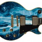 Guitar Skin Deep Water Lake Ice Crack Freeze Theme Body Wrap Vinyl Sticker Decal