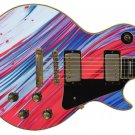 Guitar Red, White & Blue Gem Swirl Japan Theme Body Wrap Vinyl Sticker Decal