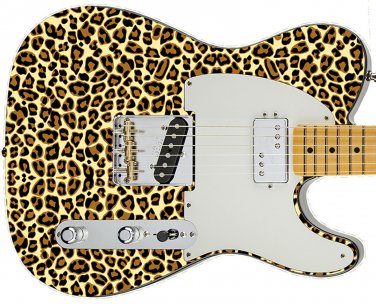Leopard Print Guitar Skin Instrument Body Wrap Vinyl Sticker Decal