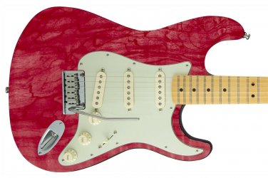 Guitar Skin Spalt Maple Blood Orange Wood Body Instrument Wrap Vinyl Sticker