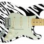 Black and White Zebra Theme D Body Wrap Vinyl Sticker Decal Guitar Skin